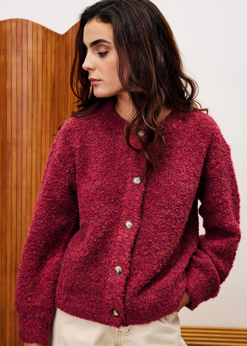 Selkirk Cardigan - Bordeaux Compact Travel Design