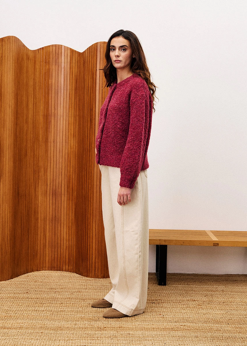 Selkirk Cardigan - Bordeaux Thermal Insulation Technology