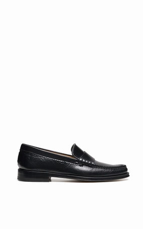 Low   Heel Breathable Shoes Seren Loafer in Black Leather