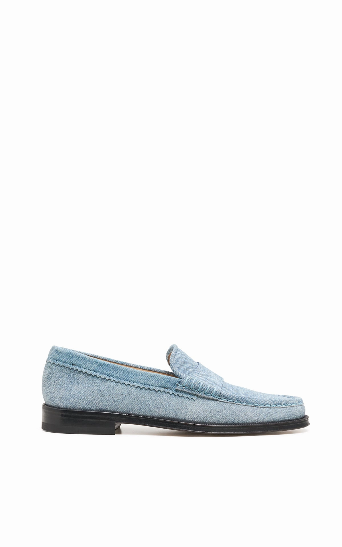 Seren Loafer in Light Blue Suede Denim Street Firm Heritage Vibe