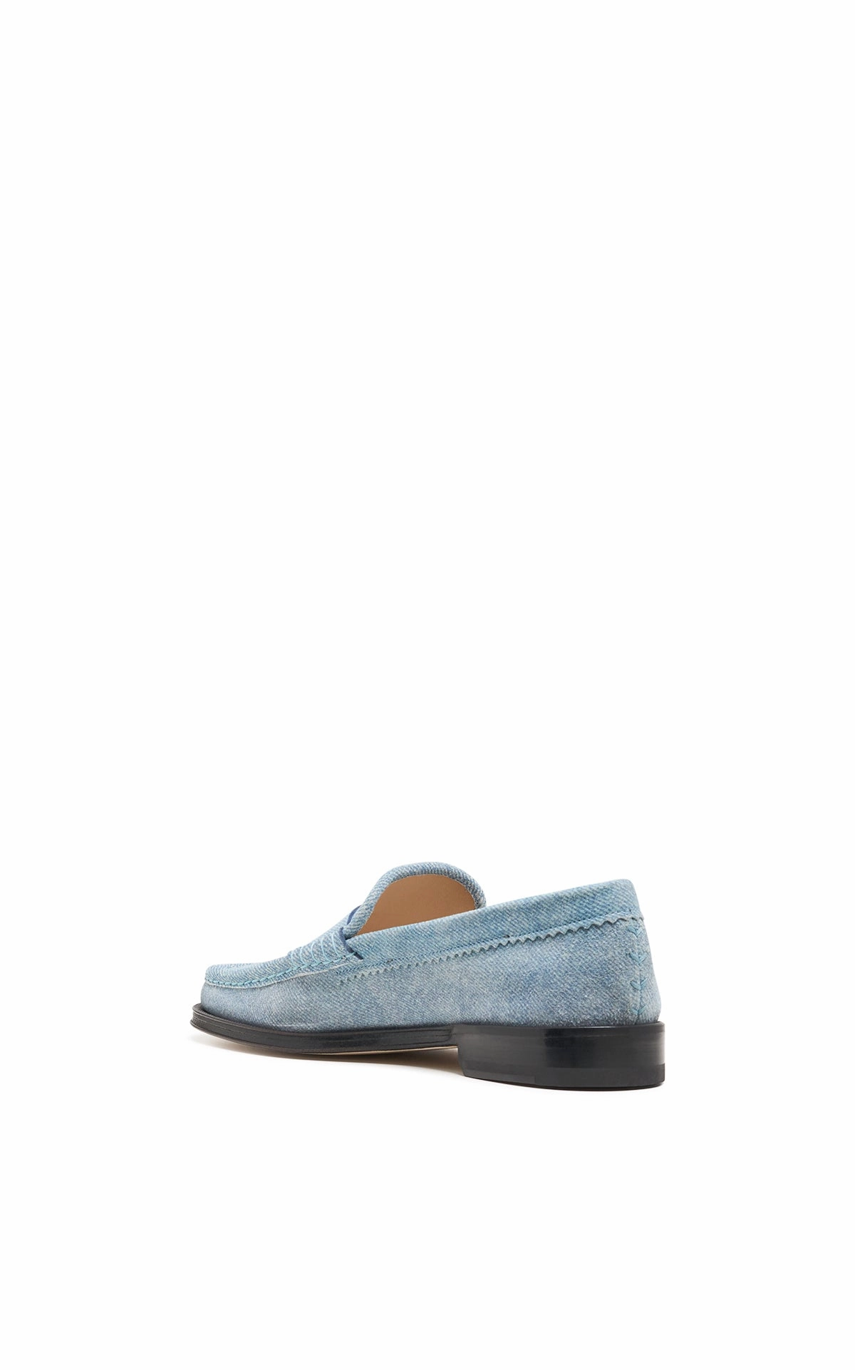 Step Firm Seren Loafer in Light Blue Suede Denim