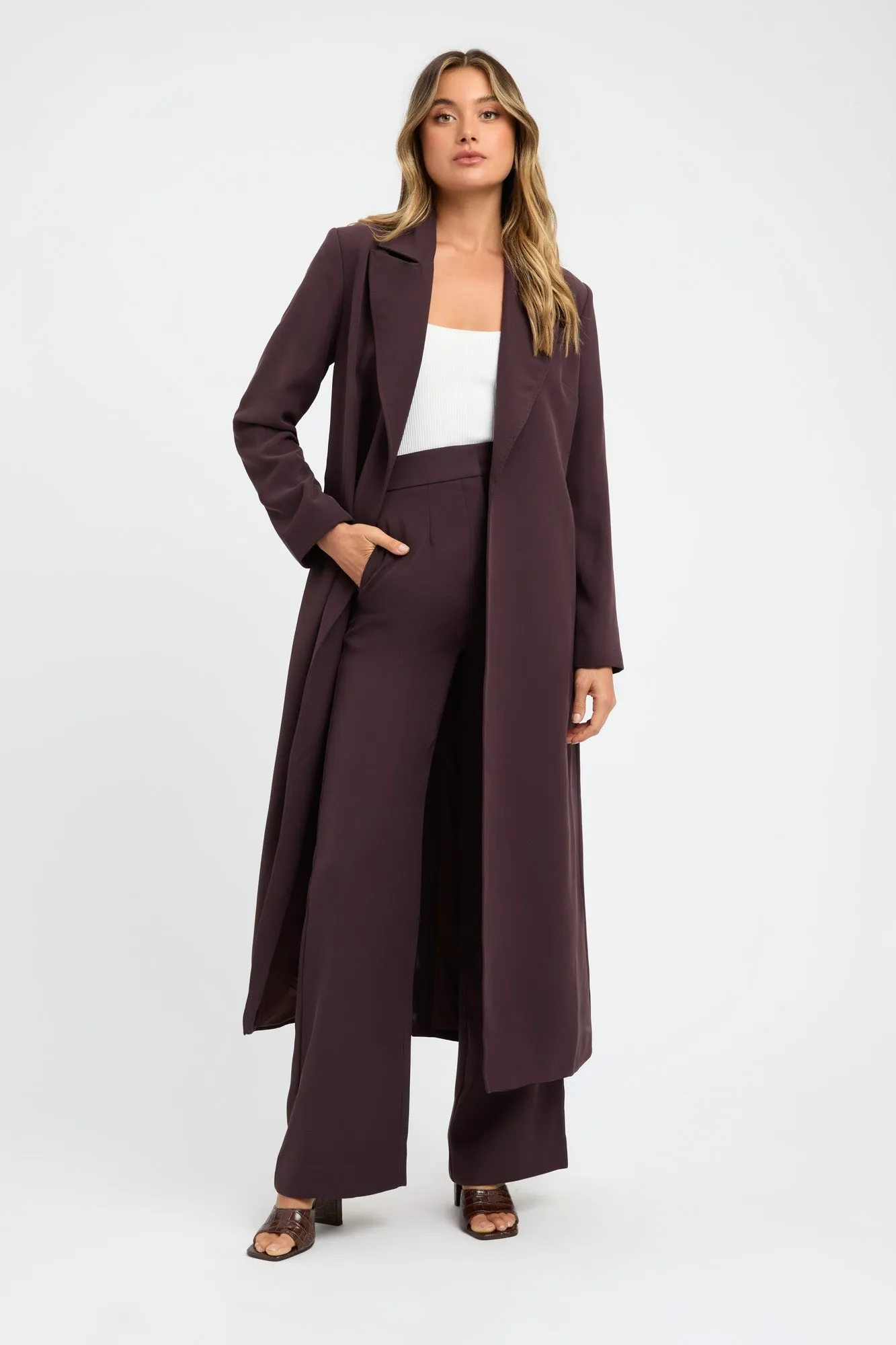 Anti Static Finish Serge Tied Trench