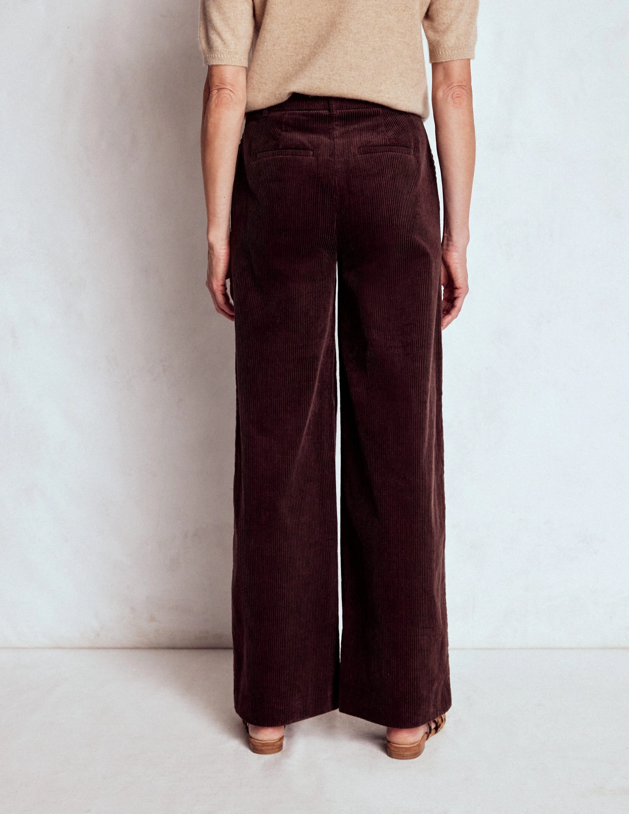 Layered Comfort Trendy Look Belgravia Cord Trousers-Deep Aubergine