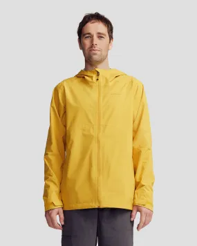 Three Layer Laminate Down Stuffed Men's Trailhead Stretch 2.5L Rain Jacket - Golden