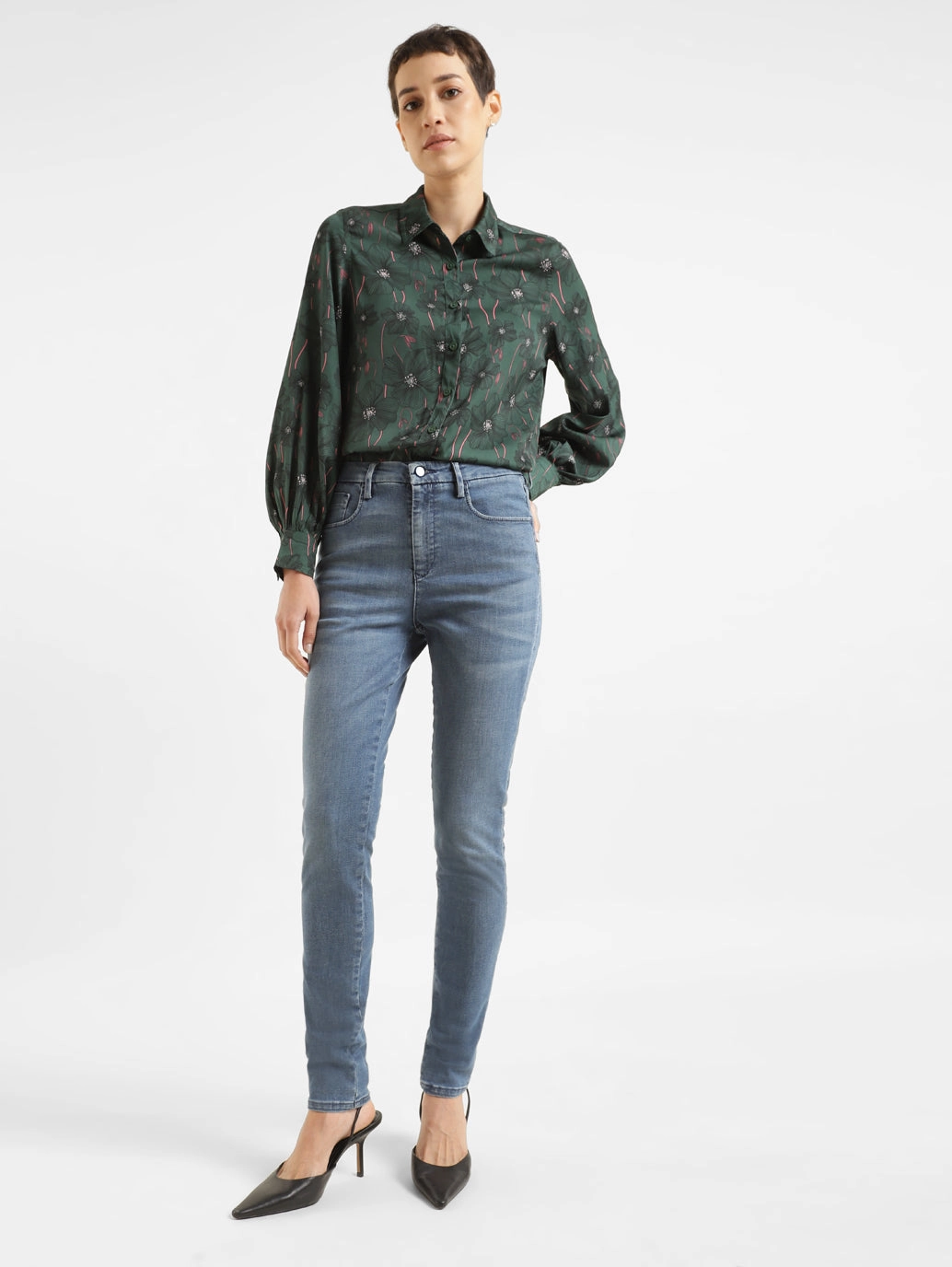 Basic Attire Morning Stroll Evening Stroll Trend Setter Women's 721 Blue Skinny Fit High Rise Jeans