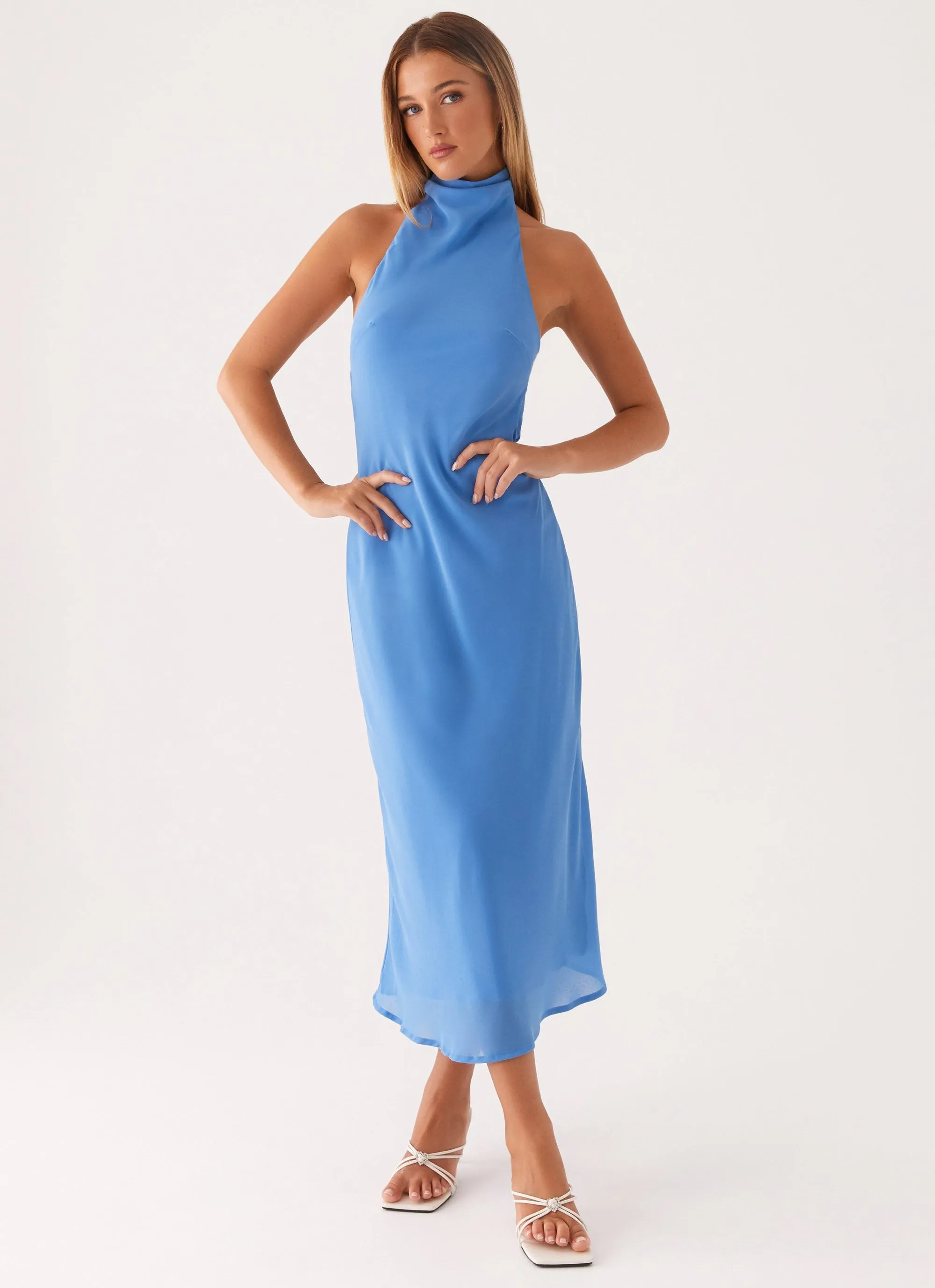 Shelly Midi Dress - Azure Feminine Tailoring