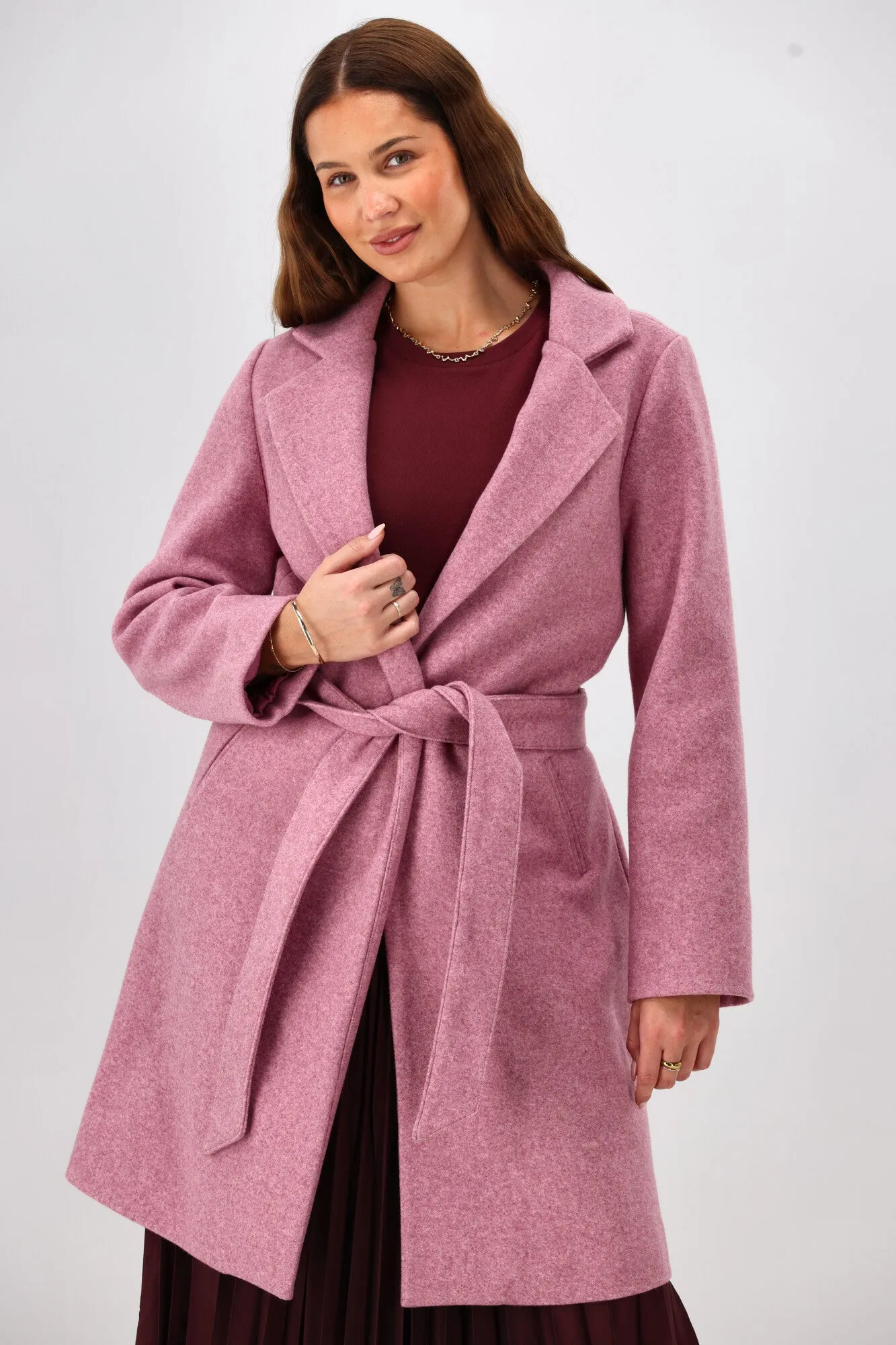 Shine On Label Caspian Winter Coat Pink Chill Proof Style