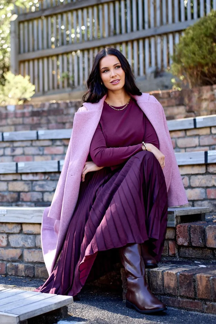 AntiSnag Lining Material On The Go Layer Shine On Label Caspian Winter Coat Pink