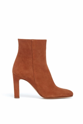 Stable Support Rainy Day Commuter Adventure Time Lila Ankle Boot in Cognac Suede