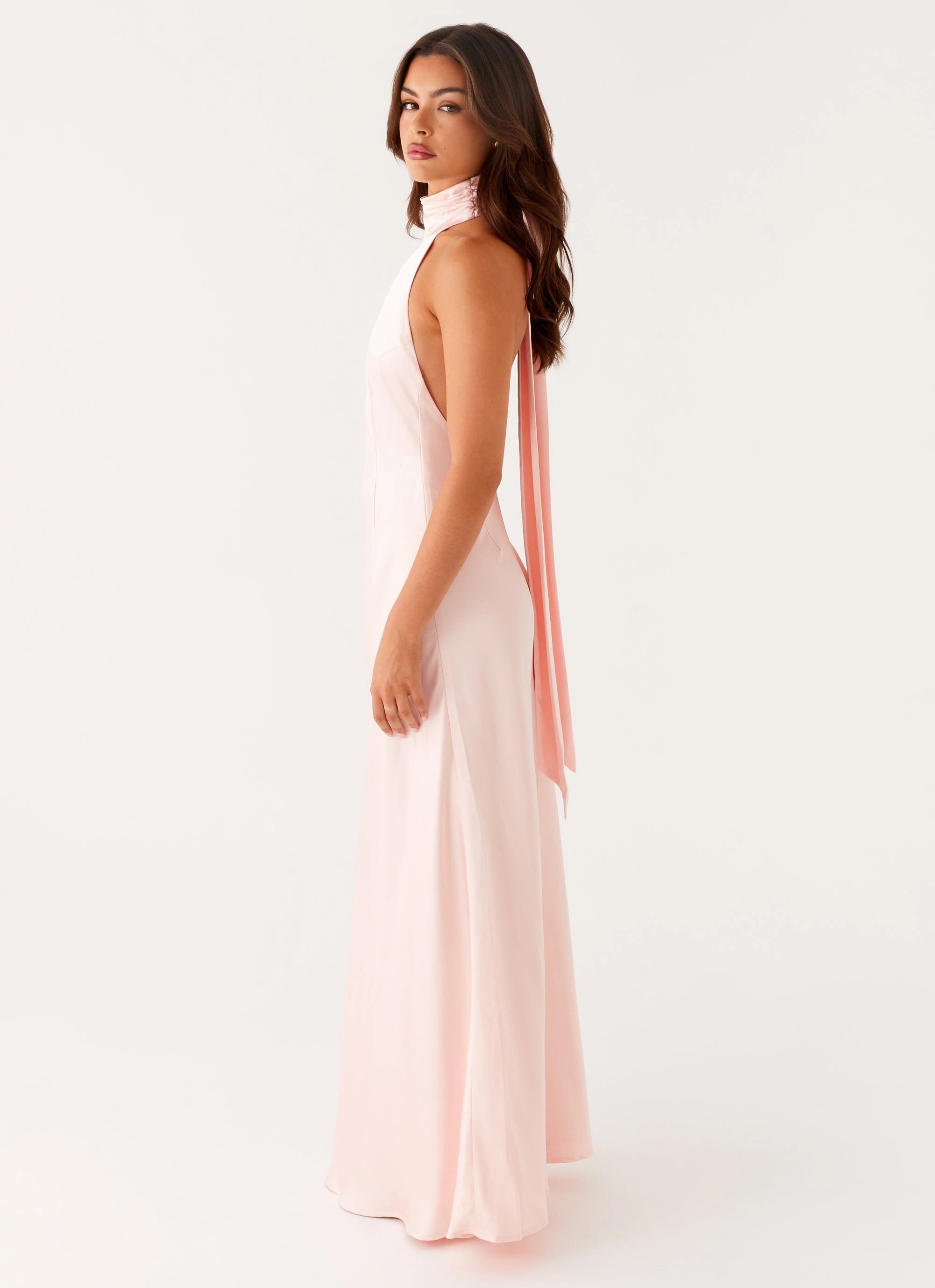 Siani Backless Maxi Dress - Pink Back-Pocket Relaxed day dress