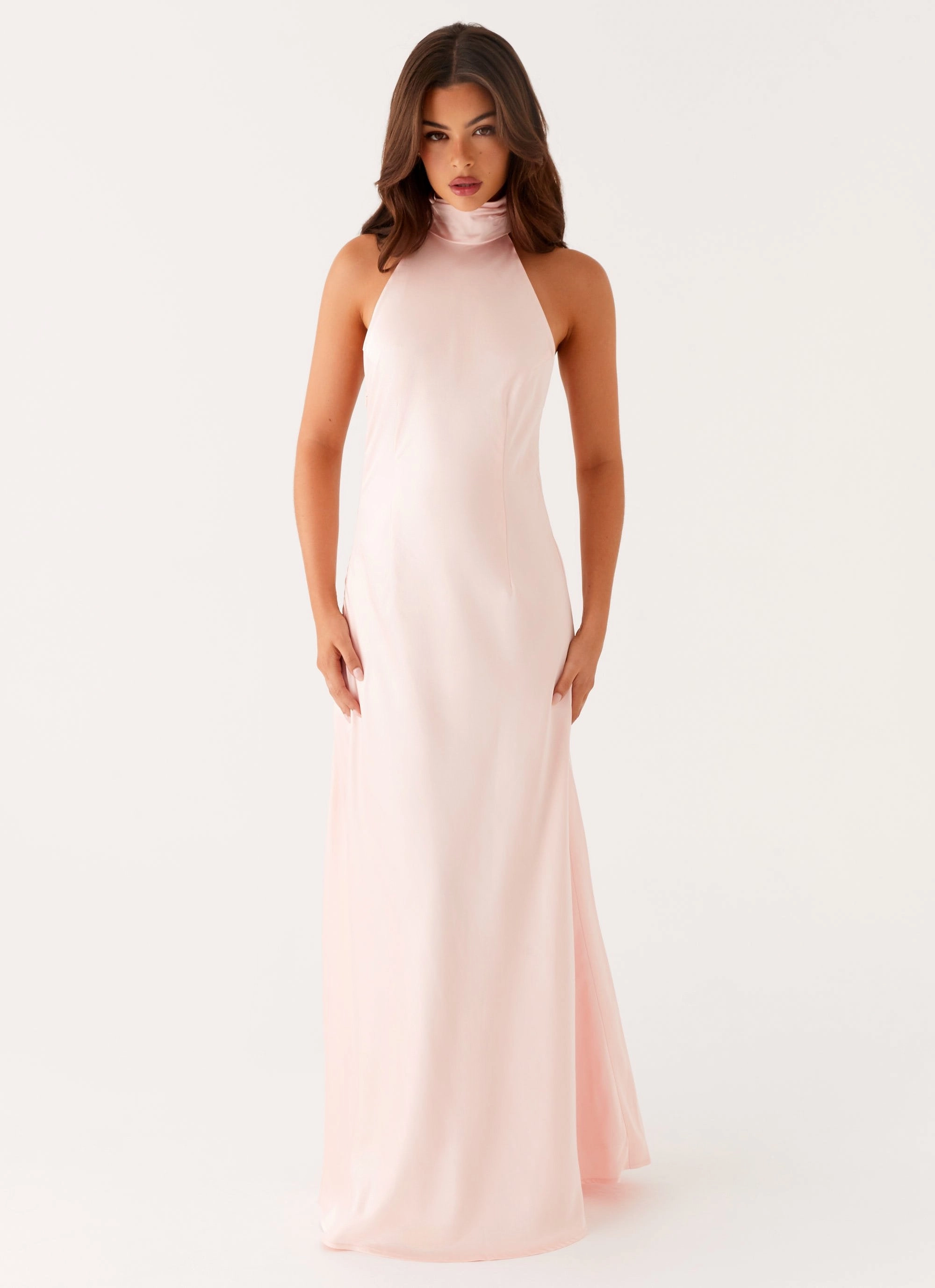 Siani Backless Maxi Dress - Pink Vibrant Look Timeless Layer