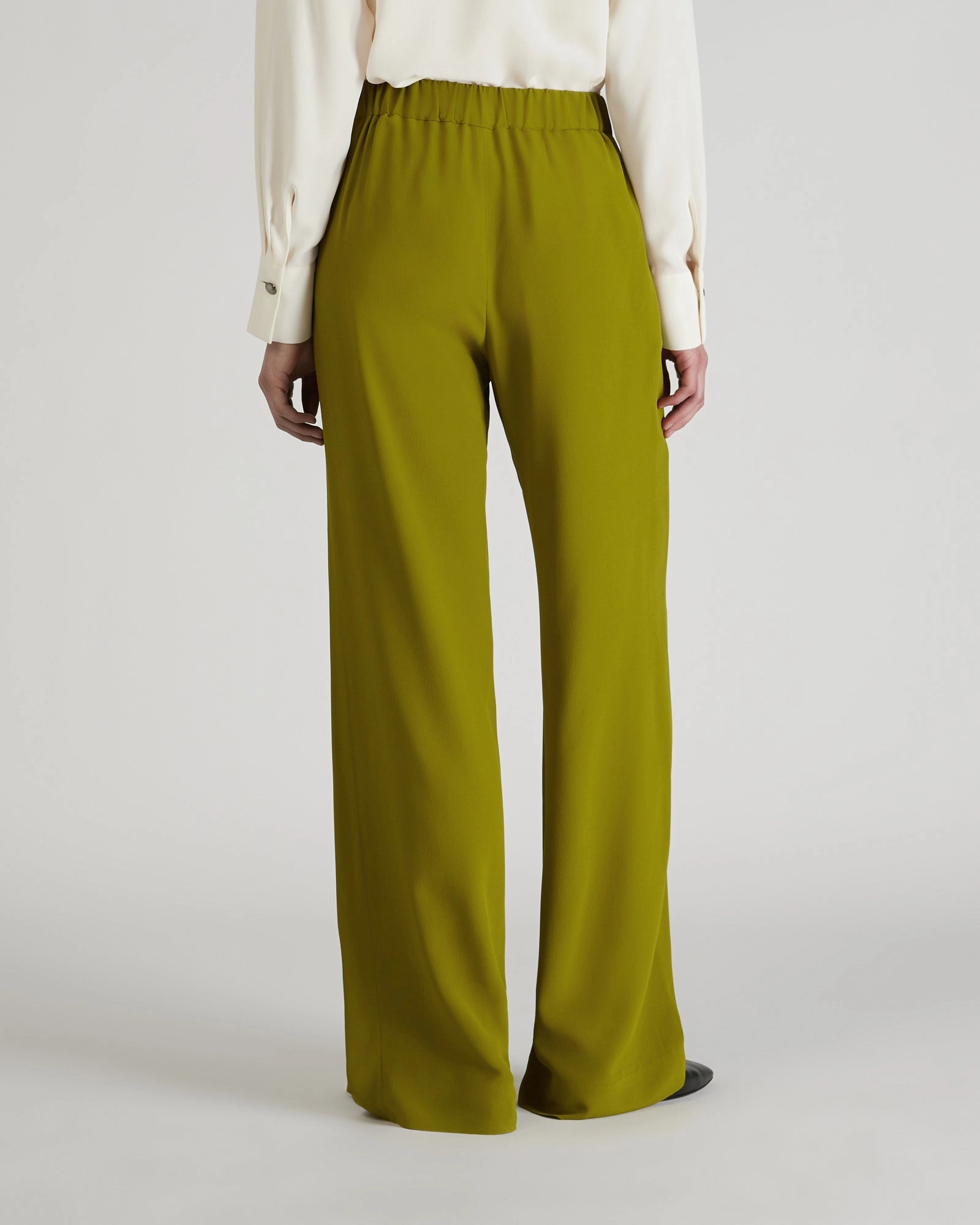 Silk and acetate cr??pe de chine trousers Fitted Design