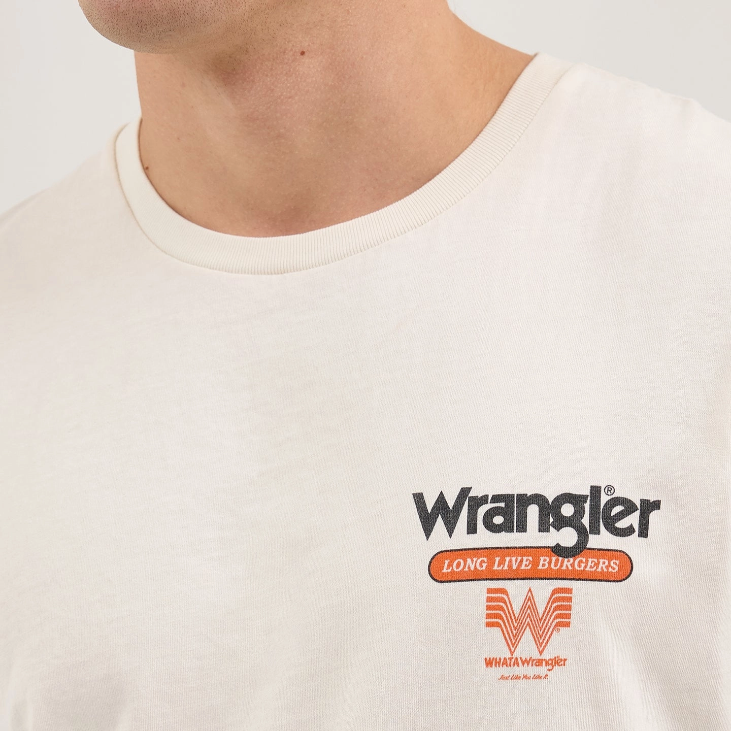 Wrangler? x Whataburger? Cowboy Burgers White T-Shirt OdorResistant Treatment Thermal Insulation Layer