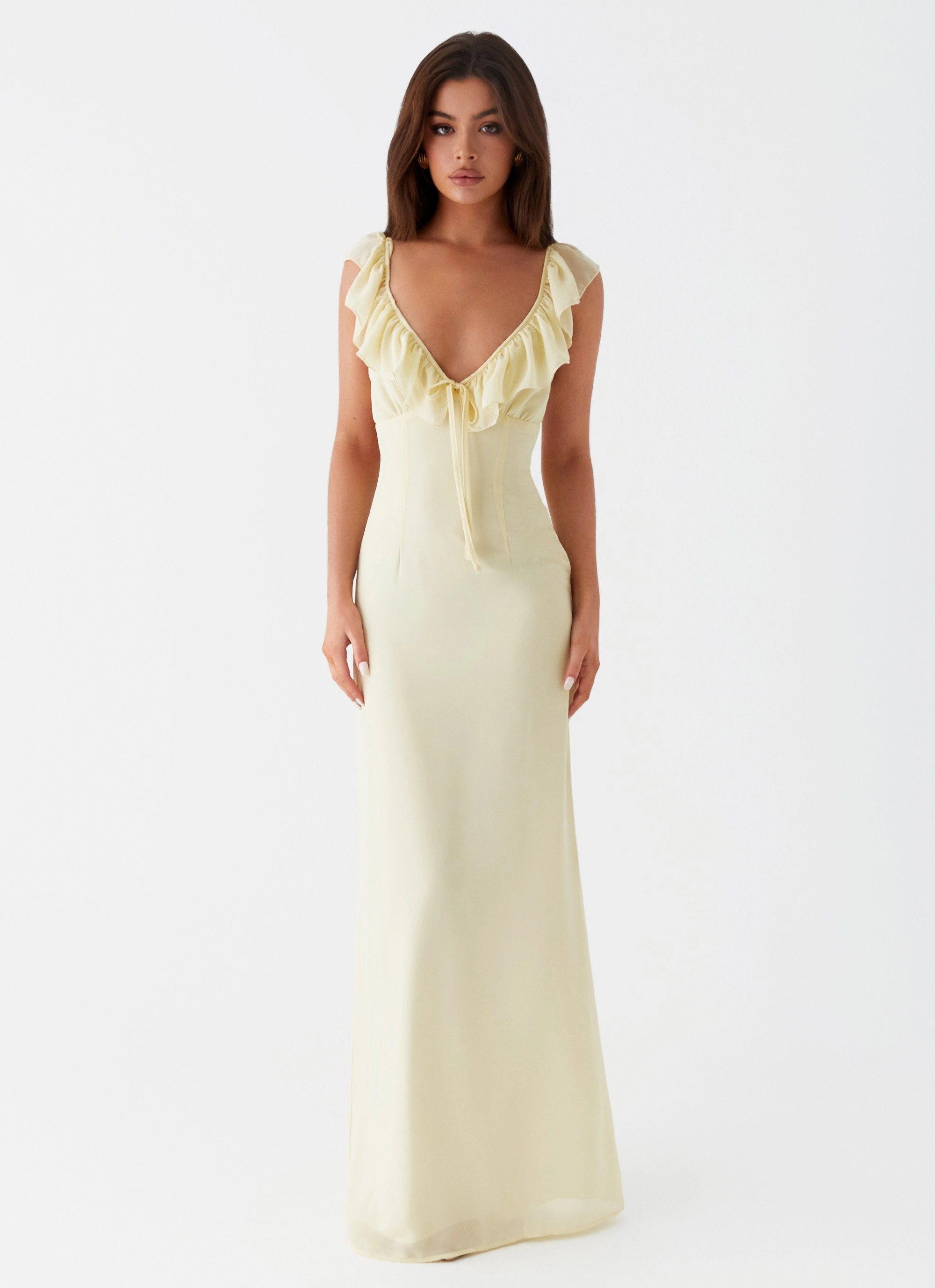 Silvie Maxi Dress - Yellow Relaxed-fit maxi dress