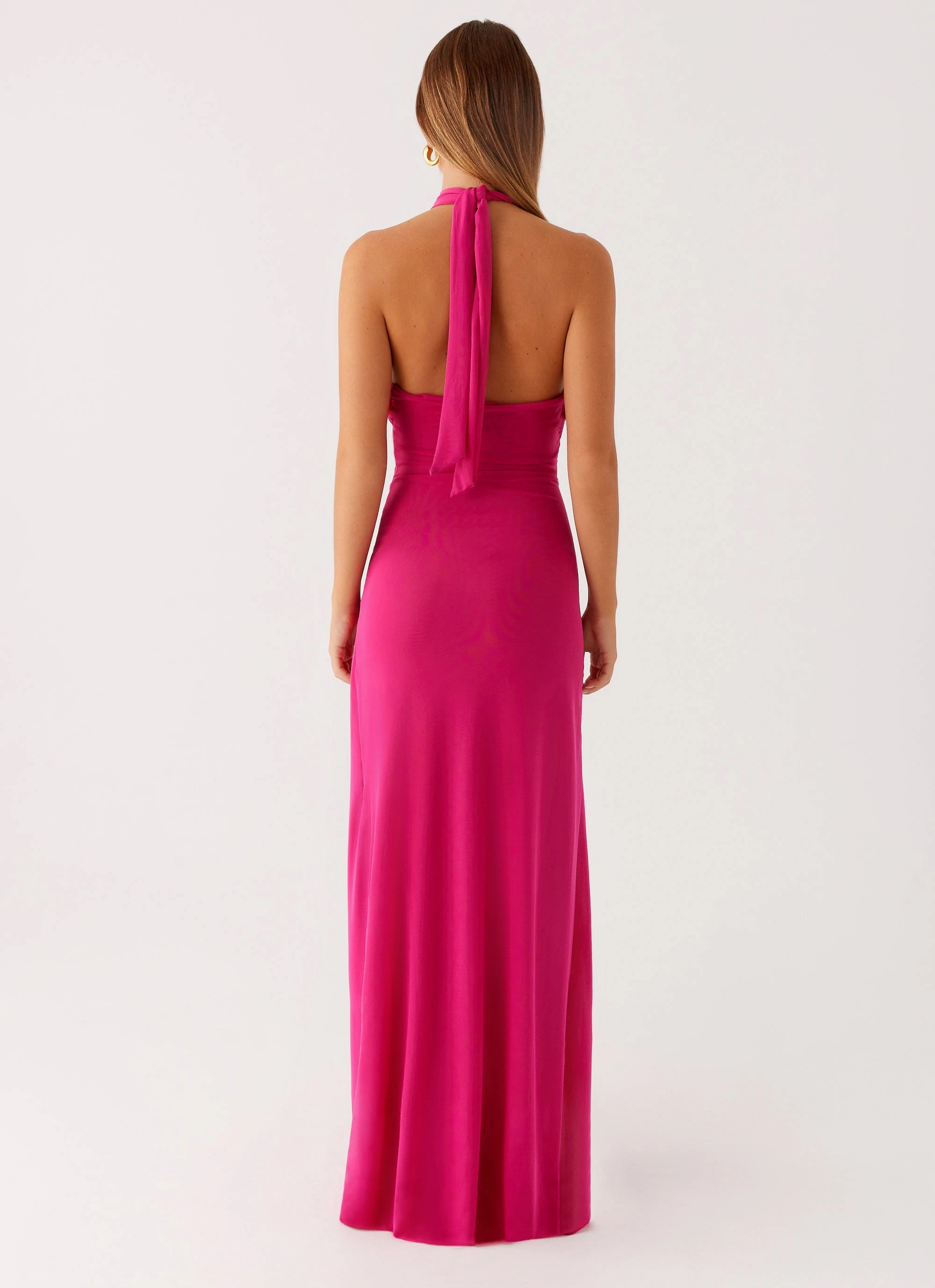 Travel-Style Polished Finish Ericka Maxi Dress - Hot Pink