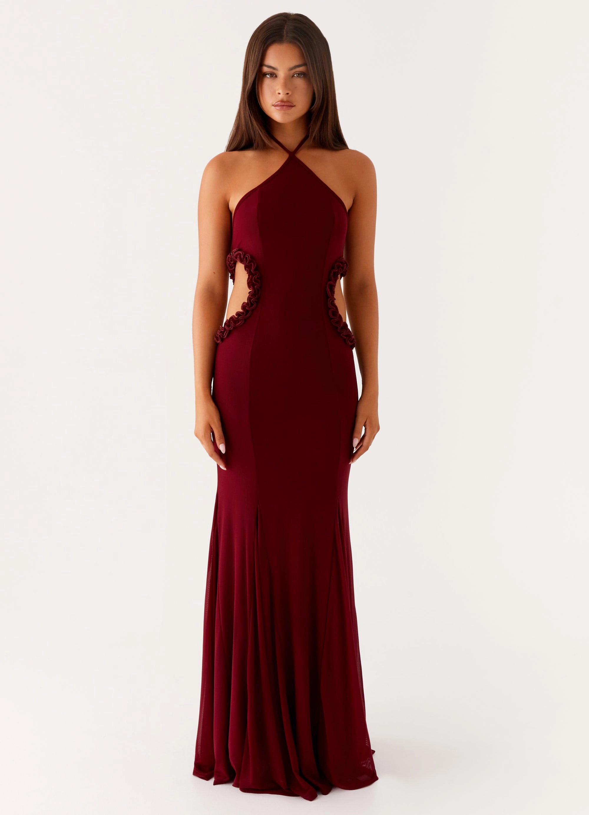 Comfortable Silhouette Jemima Maxi Dress - Raspberry Wine