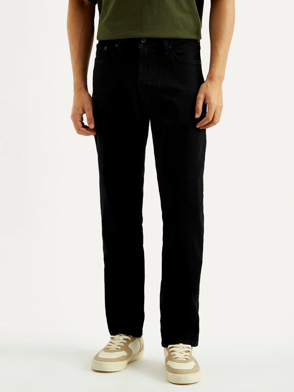 Men's 541 Black Athletic Tapered Fit Mid Rise Jeans Everyday Piece Comfortable Wear