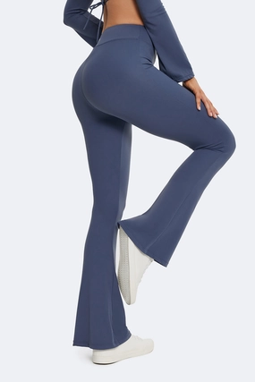 Moisture Wicking Technology High-Waisted Flared Leggings
