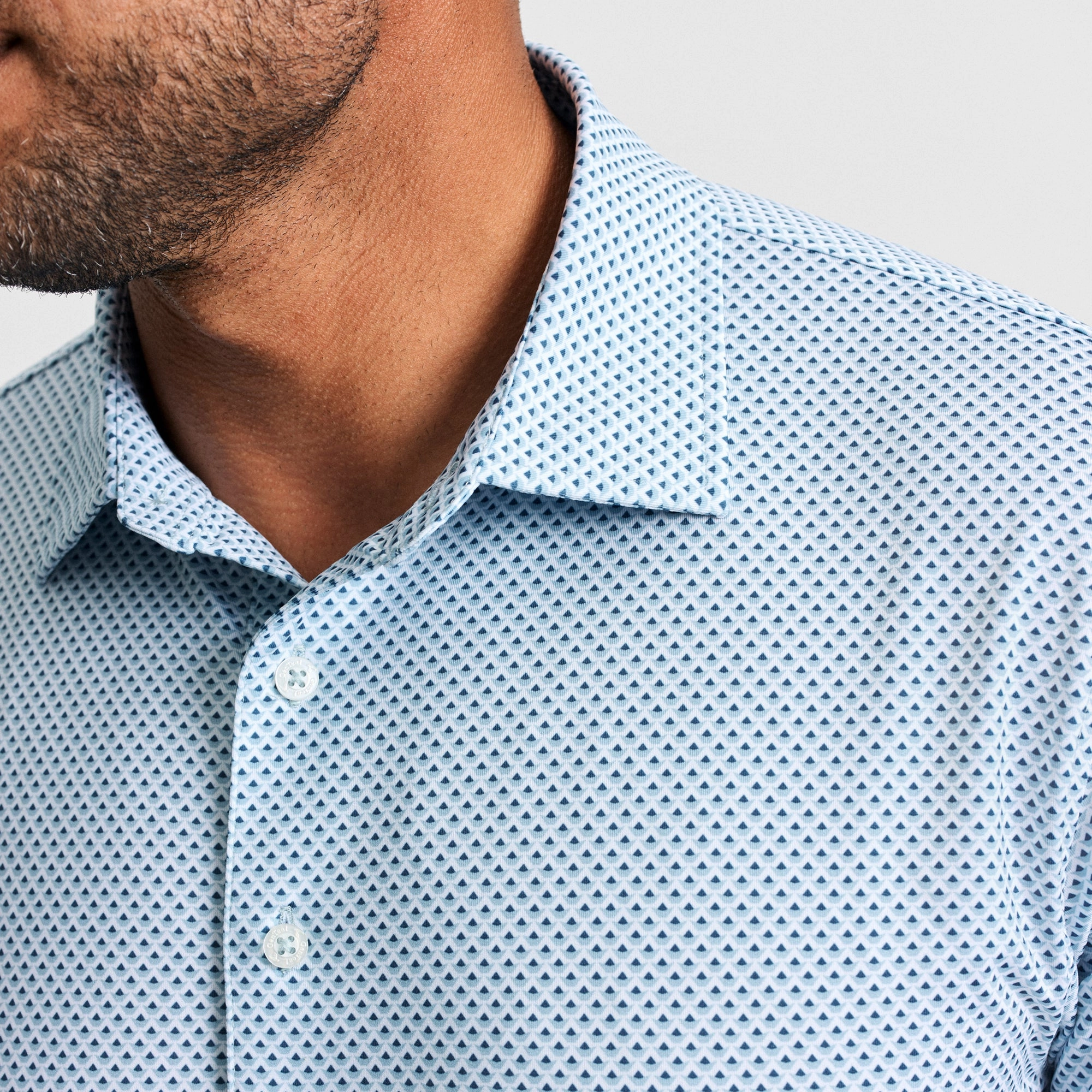 Sky Prismatic Printed Performance Polo Comfortable Choice Comfy Layer