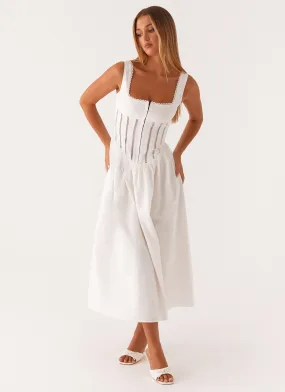 Romance Soul Waiting On You Midi Dress - White