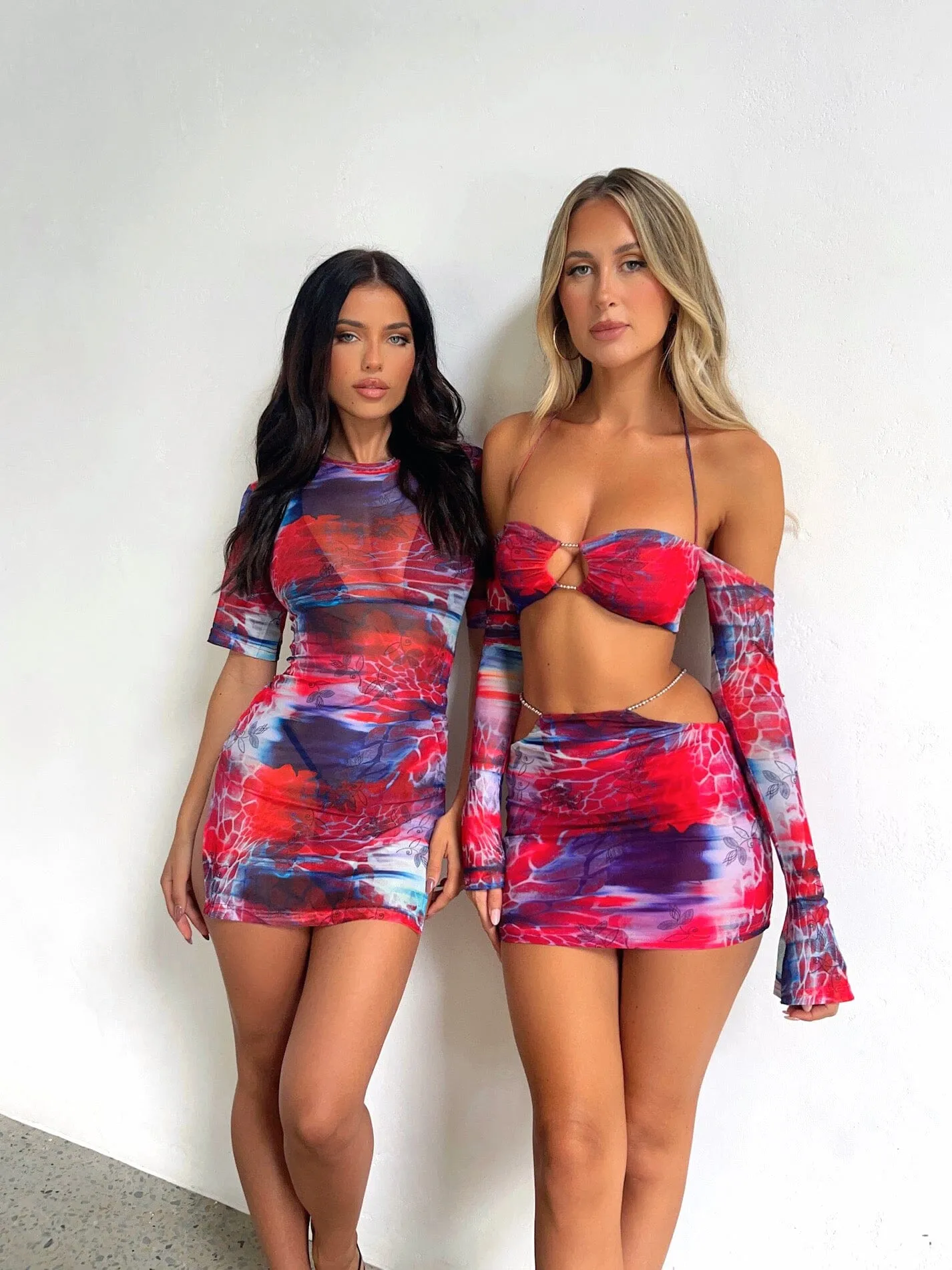 Bohemian-Style Street Elegance STRAIGHT THROUGH MESH MINI DRESS SYRAH - OUTCAST EXCLUSIVES