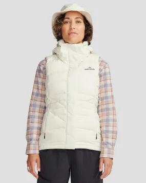 Women's Winterburn Hooded Down Vest - Natural Wrinkle Free Material