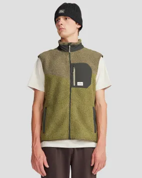 Cool Tone Co-Z High Pile Men's Vest - Light Moss/Dark Fern