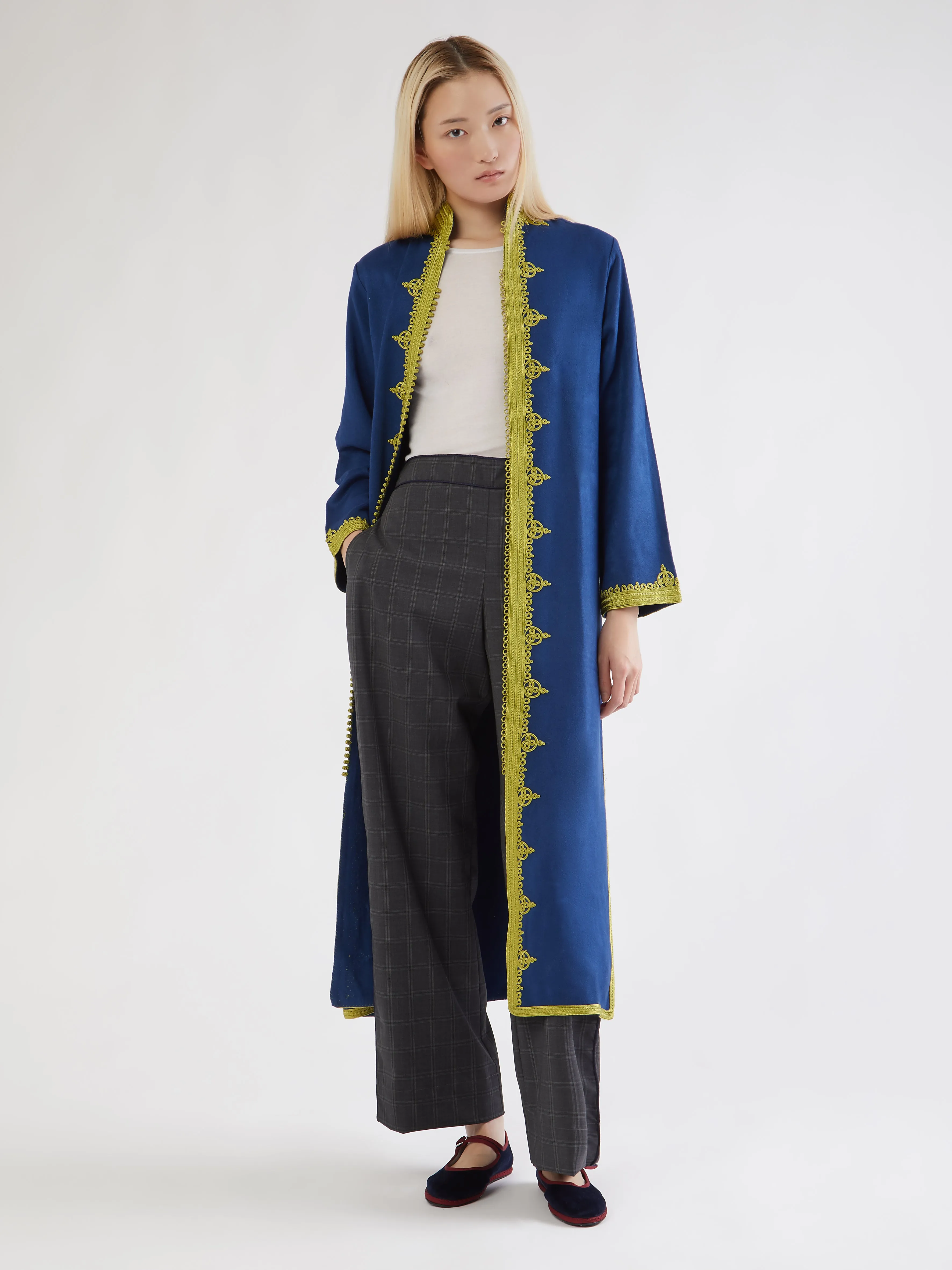 Double Buttons Moroccan cashmere coat