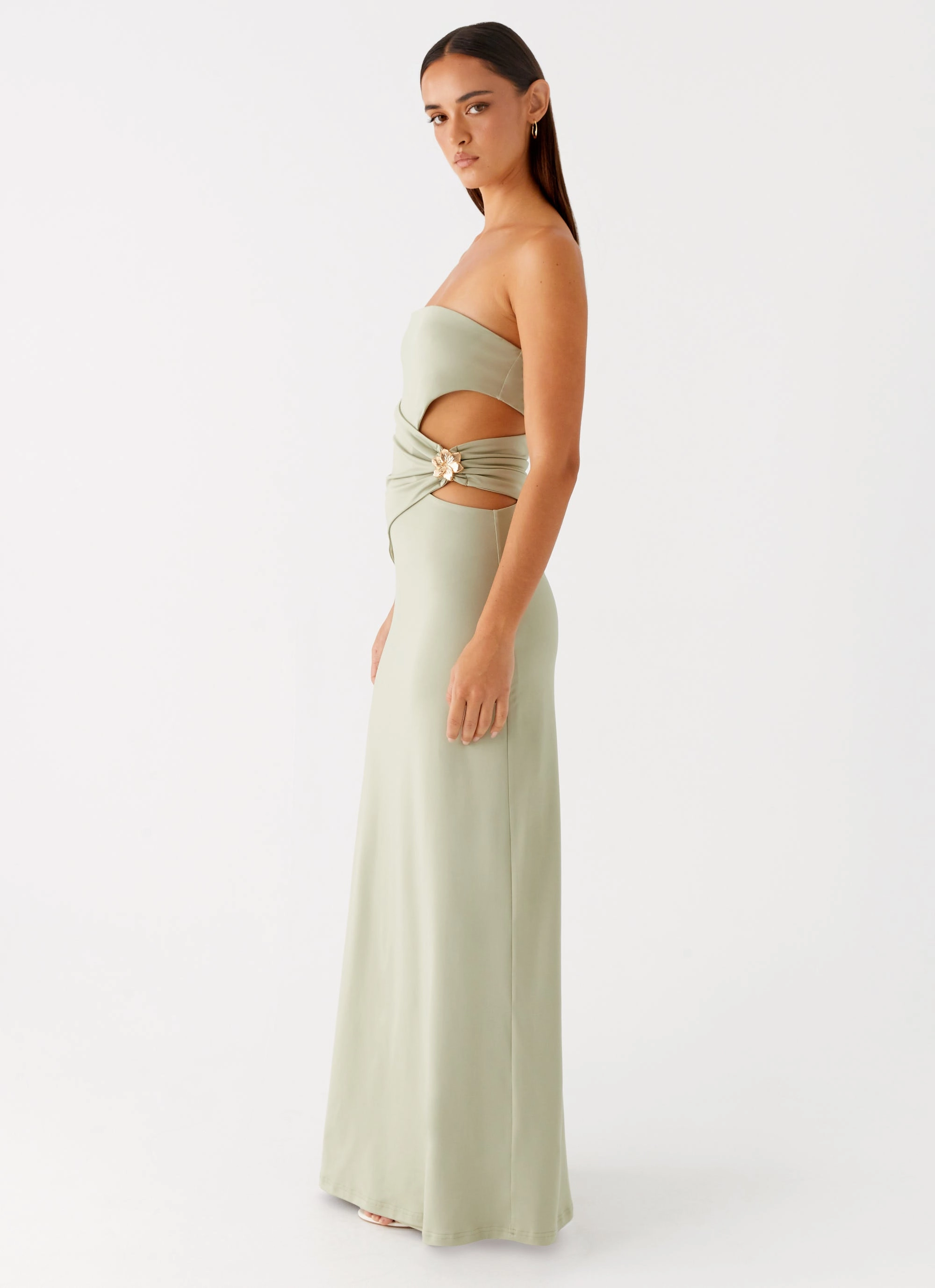 Anetta Maxi Dress - Sage Sleek Appearance