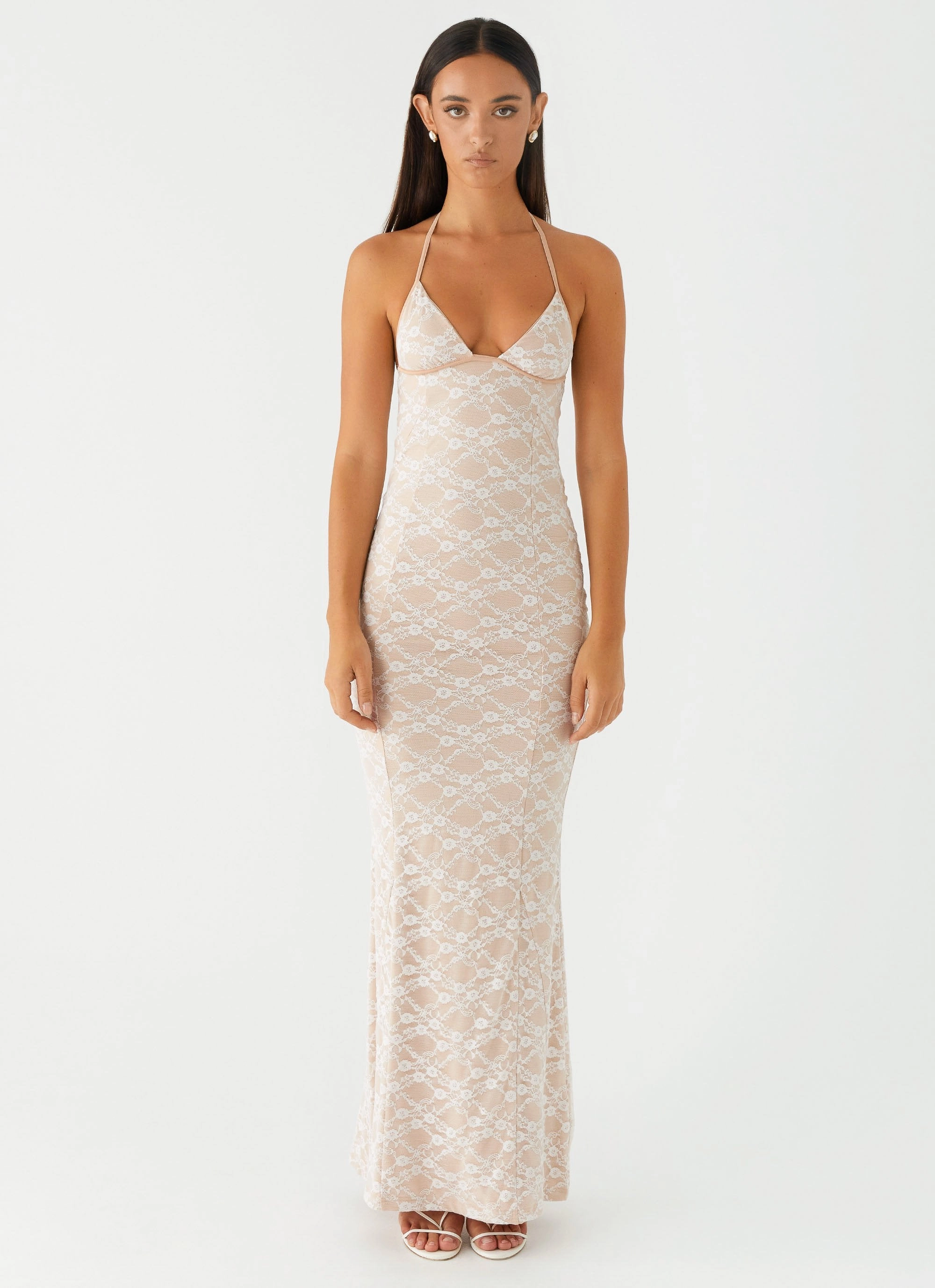 Jolina Lace Maxi Dress - White Comfortable Layer Trendy And Comfortable