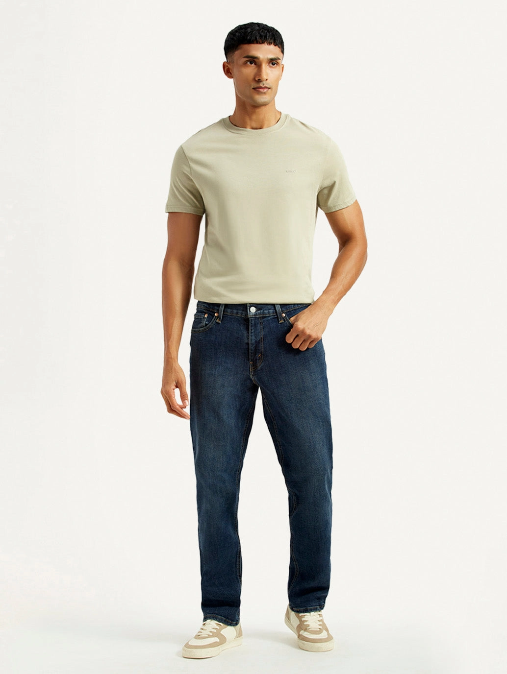 Men's 541 Dark Indigo Athletic Tapered Fit Mid Rise Jeans Casual Dressing