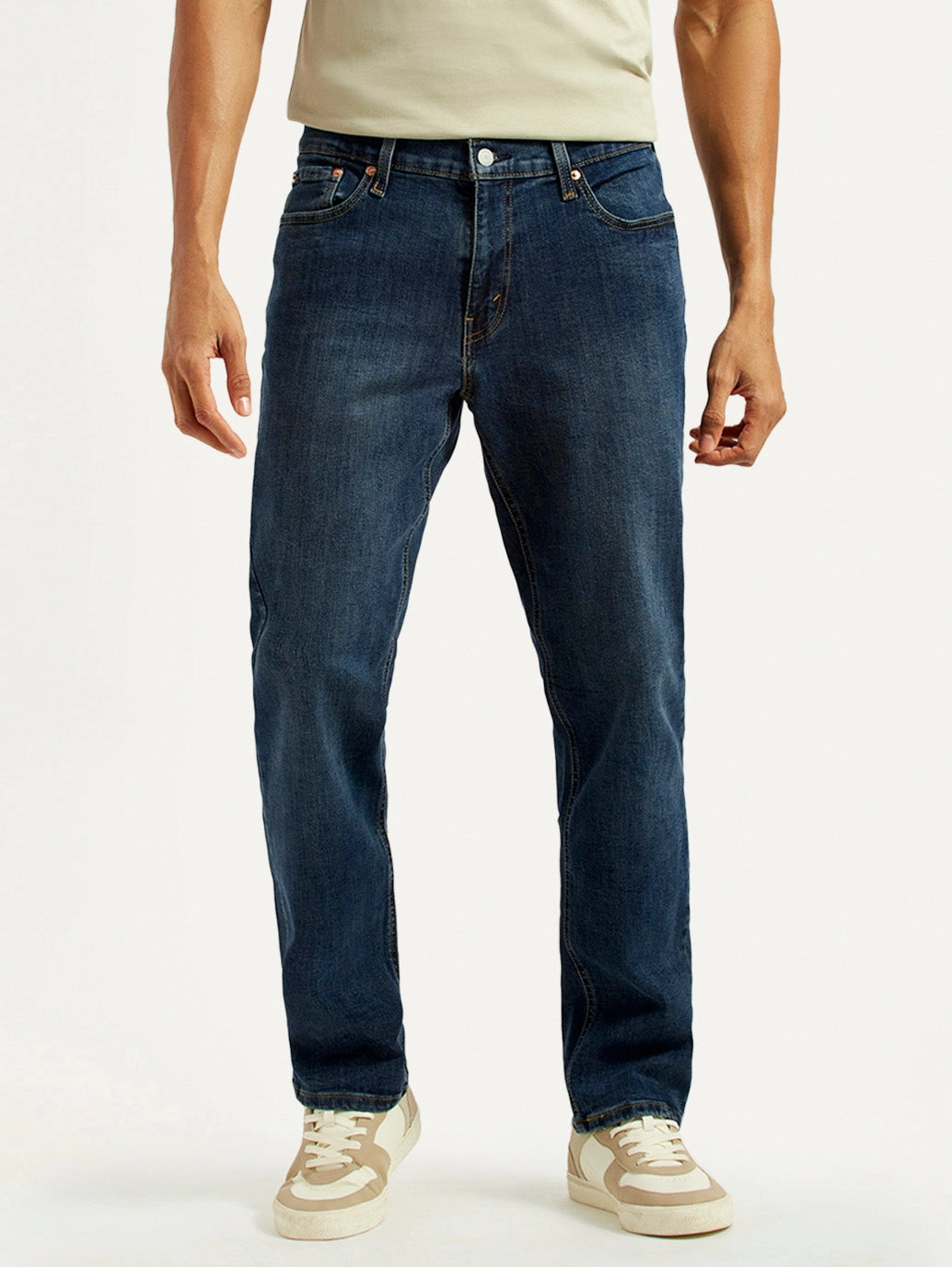 Style Simplicity Men's 541 Dark Indigo Athletic Tapered Fit Mid Rise Jeans