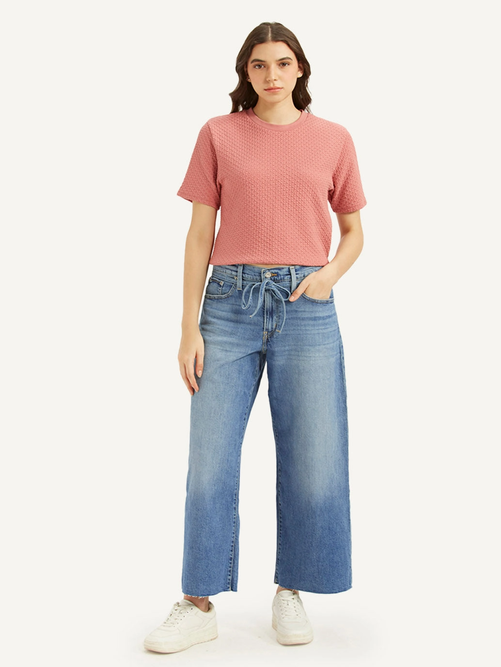 Premium Fit Women's Blue XL Straight Fit Mid Rise Jeans