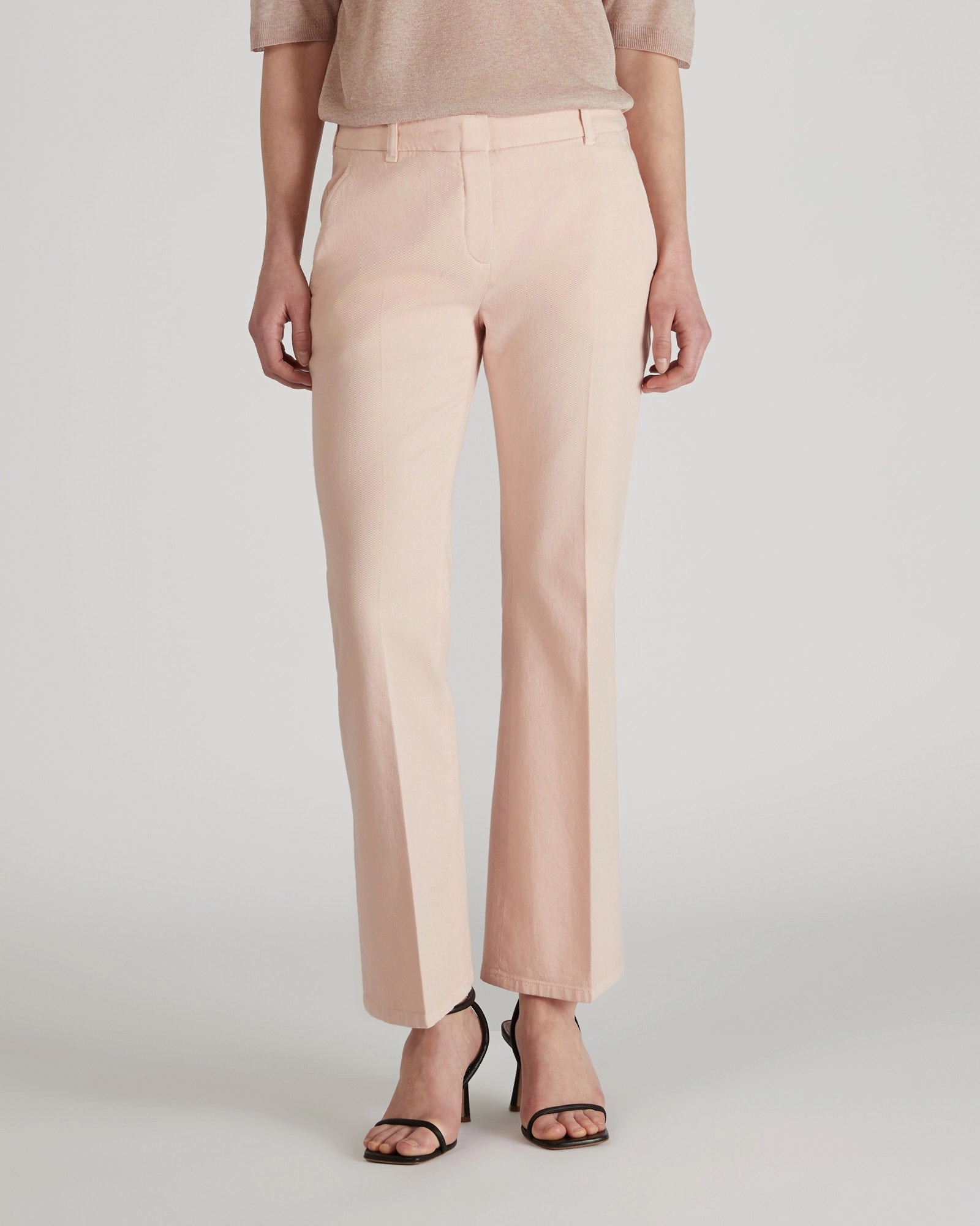 Lightweight insulation Slim fit cotton bull trousers