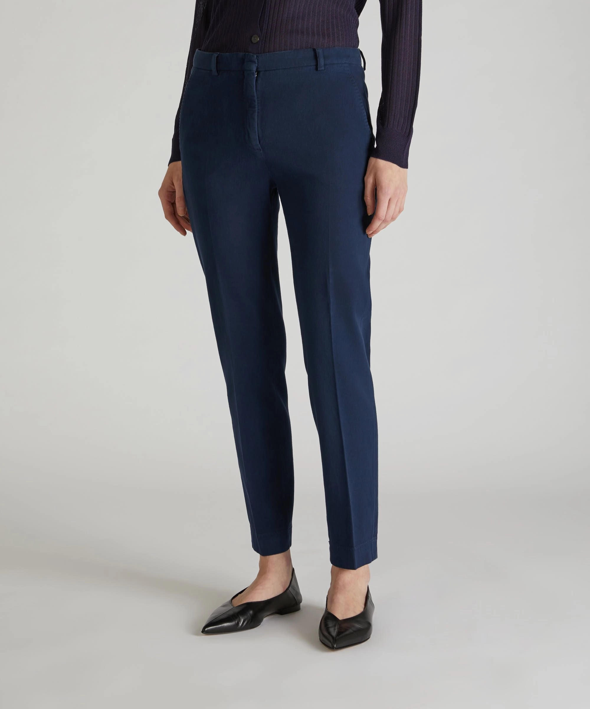 Comfy Movement Slim-fit cotton drill trousers
