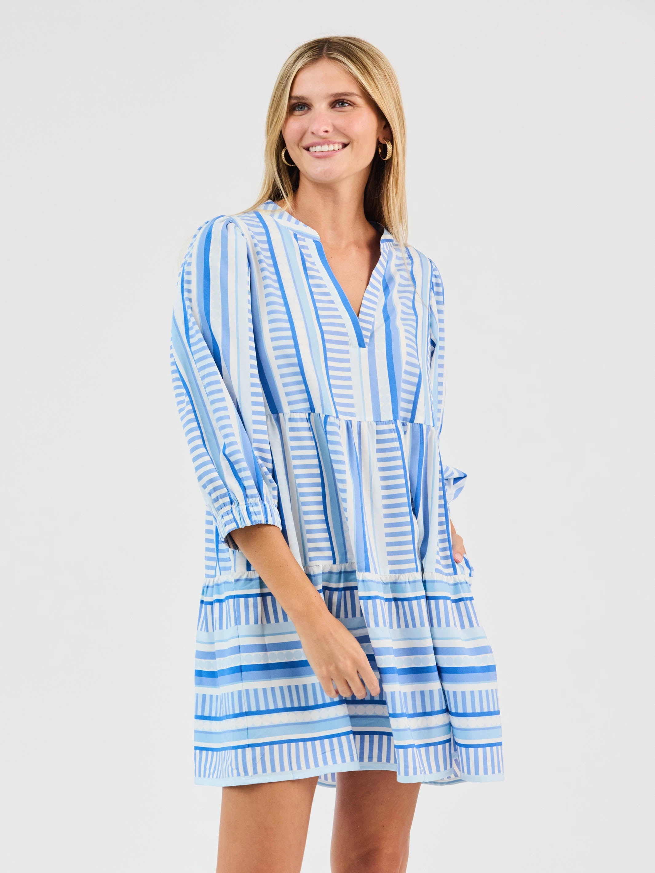 FINAL SALE - Cooper Dress | Simply Striped Blue Work Vibes