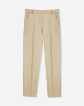 Slim fit trousers in certified cotton gabardine and lyocell NonIrritatingSeams