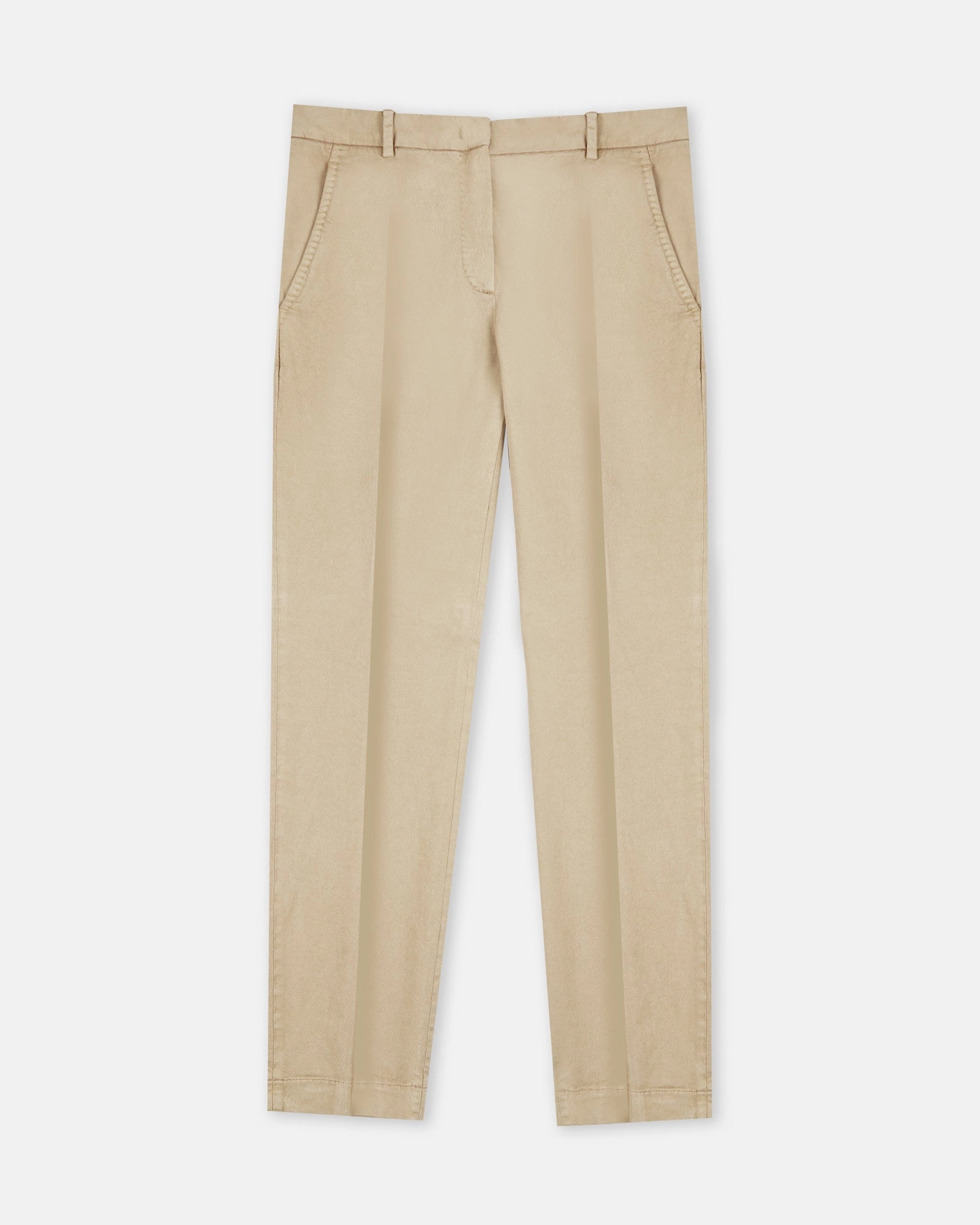 Slim fit trousers in certified cotton gabardine and lyocell NonIrritatingSeams