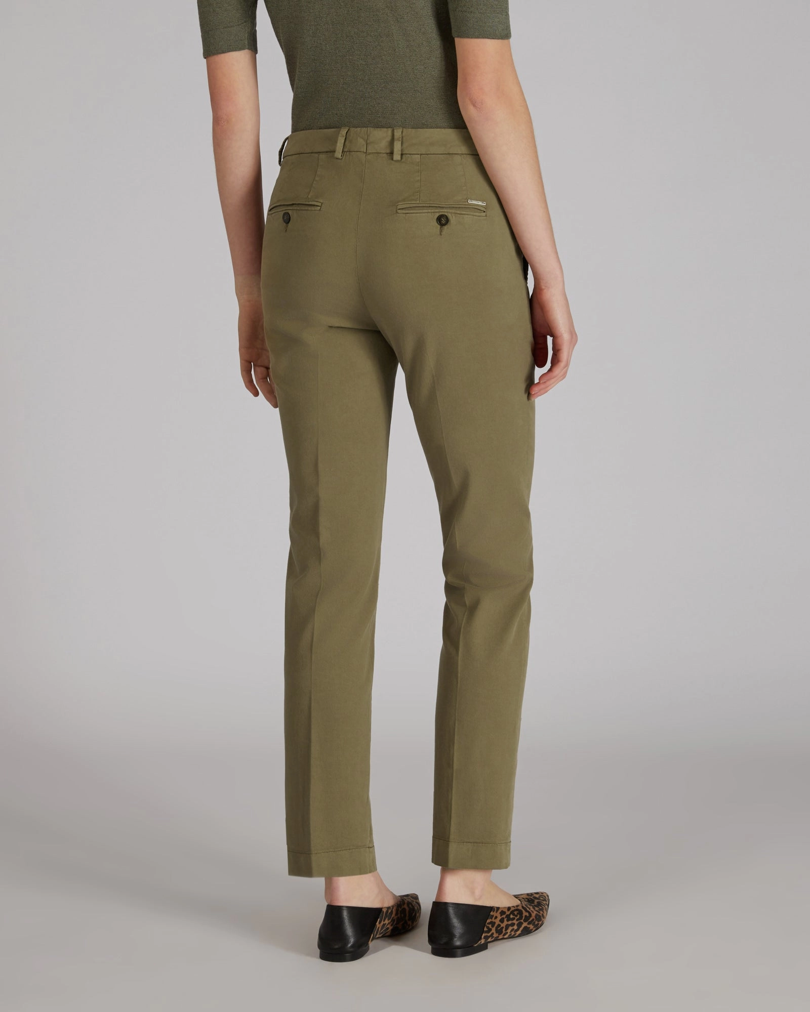 Practical Fit Zero Waste Manufacturing Slim fit trousers in certified cotton gabardine and lyocell