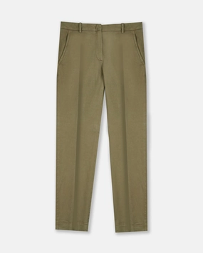 Slim fit trousers in certified cotton gabardine and lyocell Soft Structure SnagFreeFabric