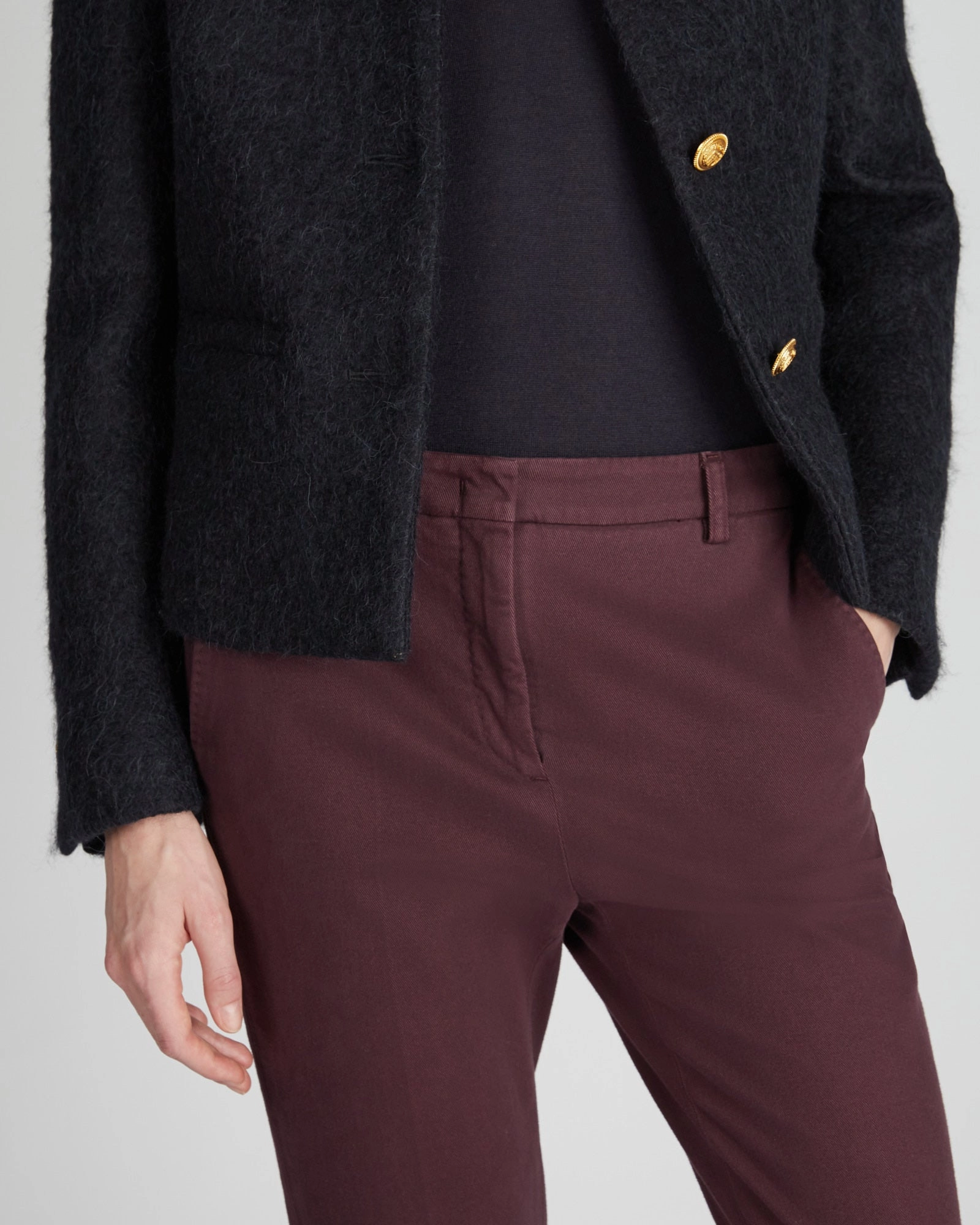 Zero Waste Manufacturing Tailored Silhouette Slim fit trousers in stretch cotton drill