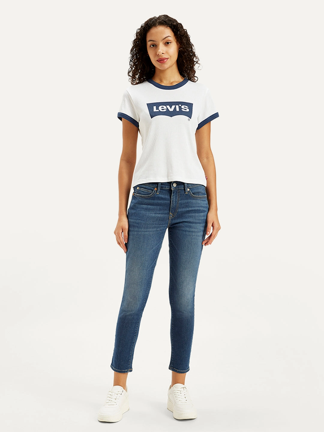 Light Outfit Women's 711 Blue Skinny Fit Mid Rise Jeans