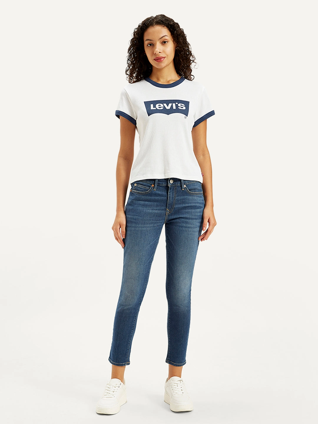 Cool Fit Women's 711 Blue Skinny Fit Mid Rise Jeans