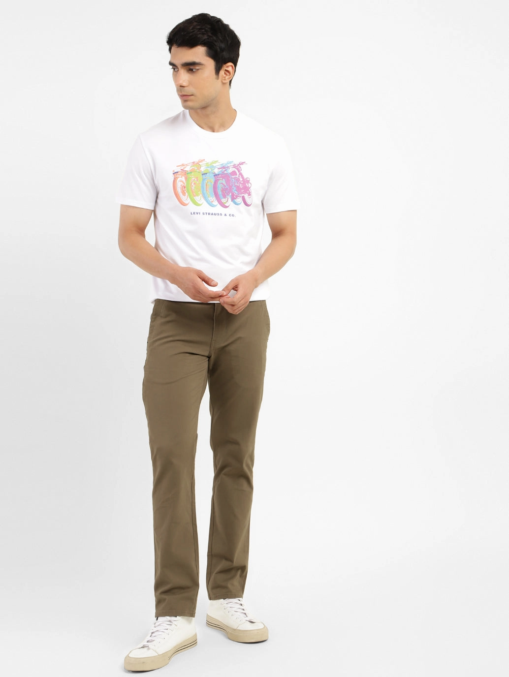 Smooth Fabric Fade Resistant Dye Men's Slim Fit Trousers