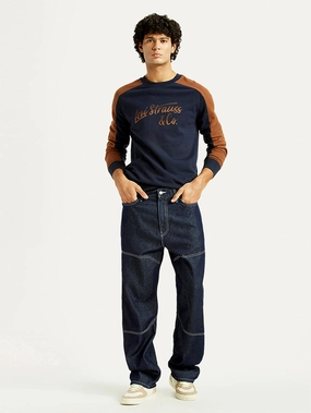 Anytime Wear Men's 568 Dark Indigo Loose Fit Mid Rise Jeans