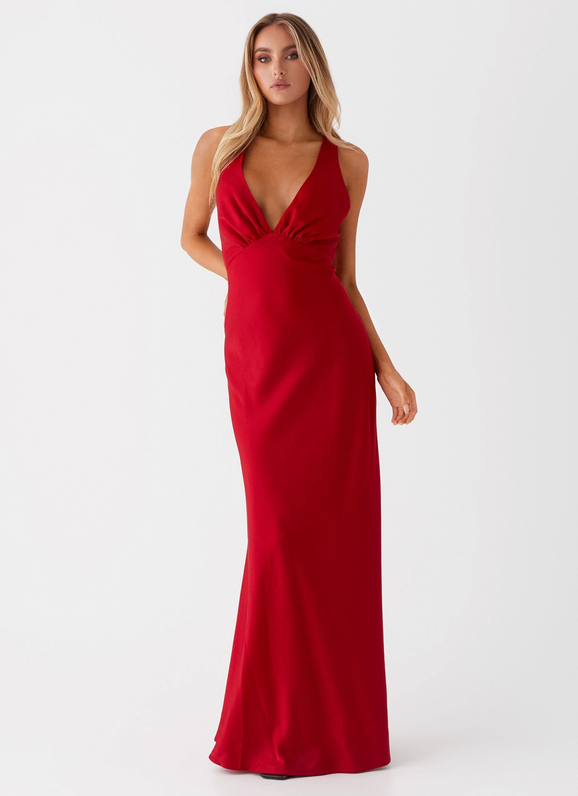 Office Layer Slyvia Maxi Dress - Red
