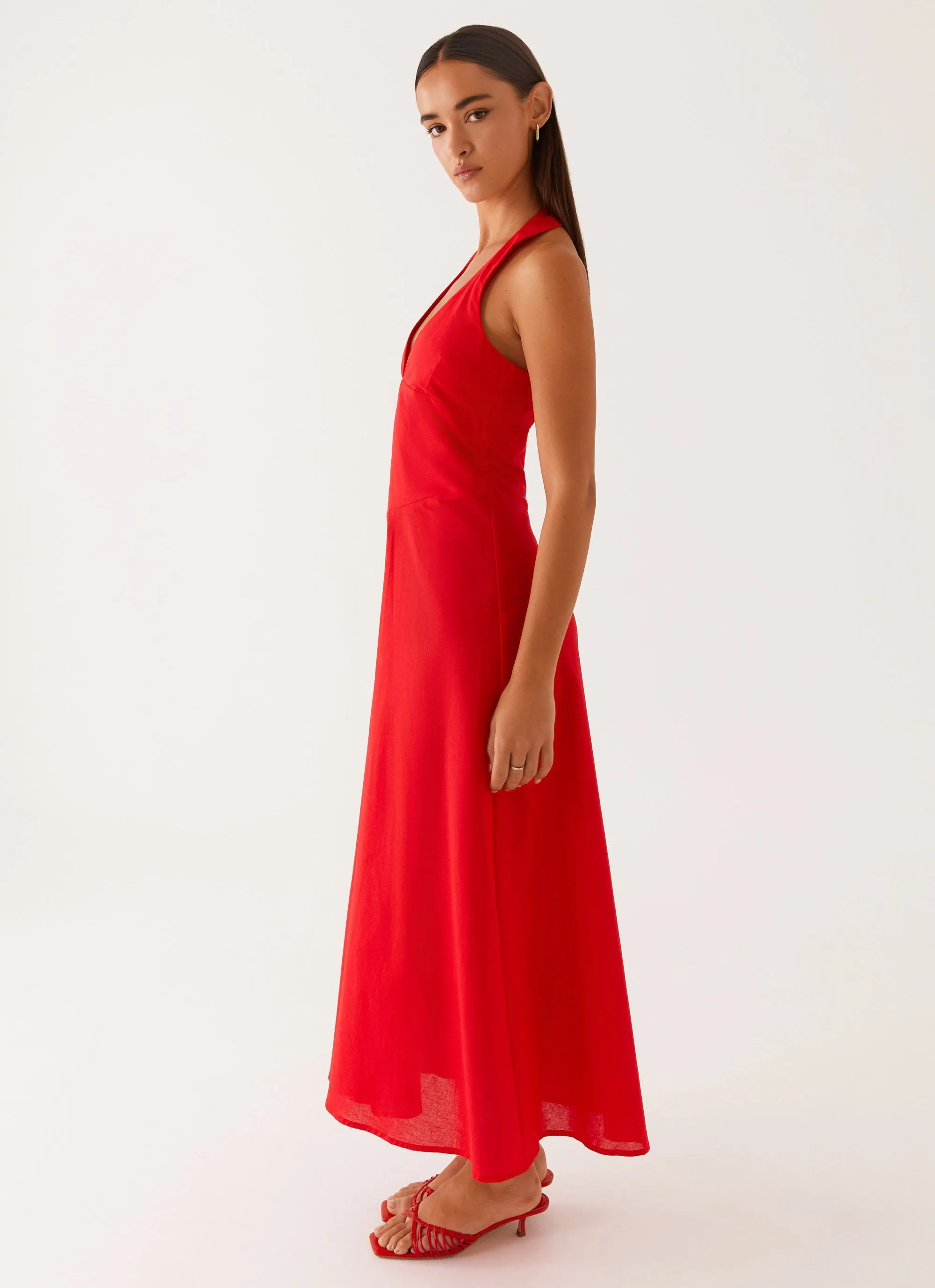 Falling For You Midi Dress - Red Eye Appeal Eco Friendly