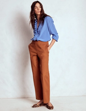 Easy Stretch Tall Length Smart 7/8 Trousers-Russet