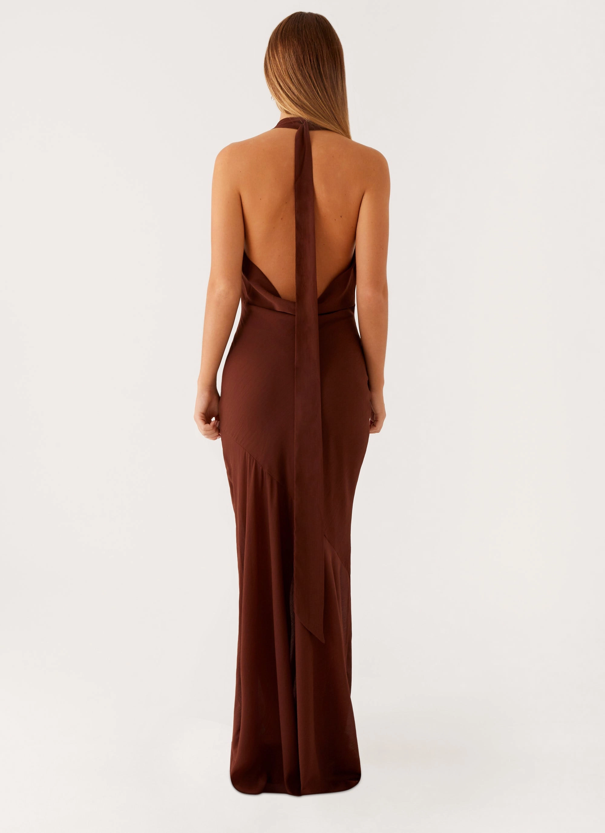 Comfortable Waist Design Sullivan Maxi Dress - Chocolate