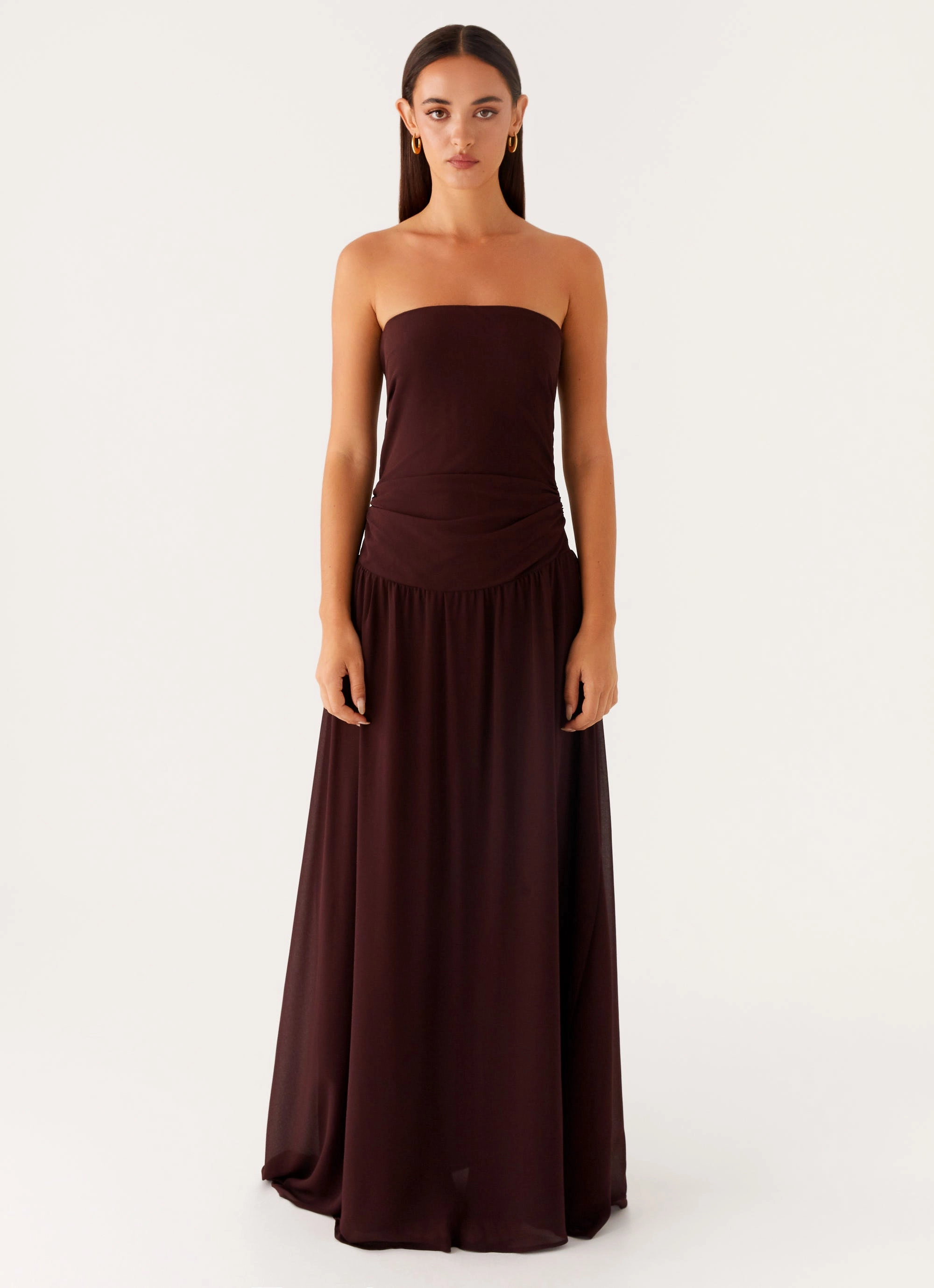 Covia Strapless Maxi Dress - Dark Chocolate Breathable wear